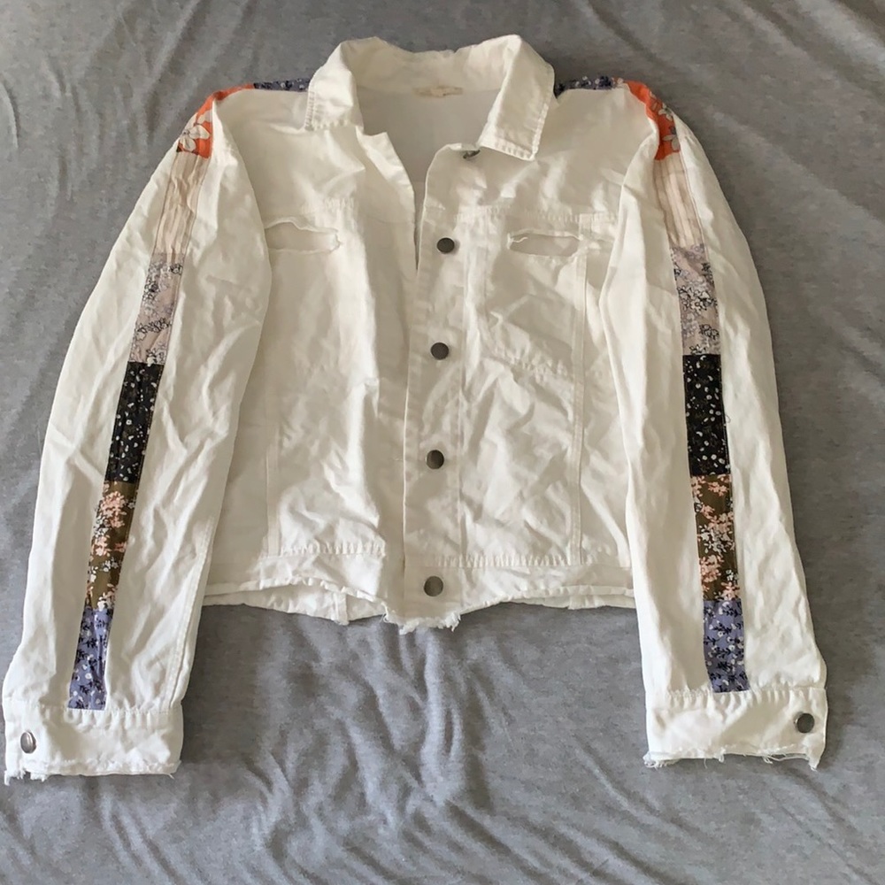 Mystree White Jean Jacket